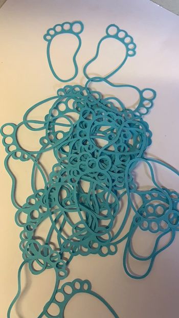 Scrapbooking 37 pieds bleus