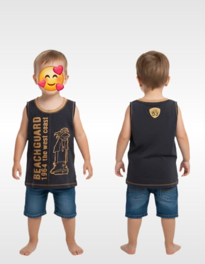 Débardeur Enfant "Beachguard" - Style Rétro Plage
