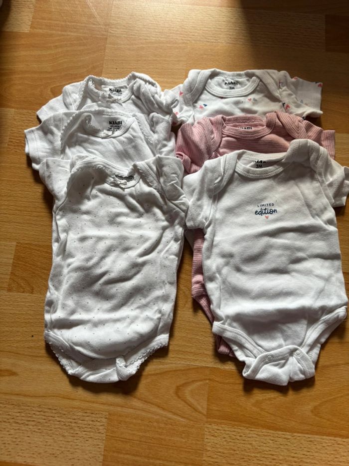 Lot de 6 boddies 3 mois