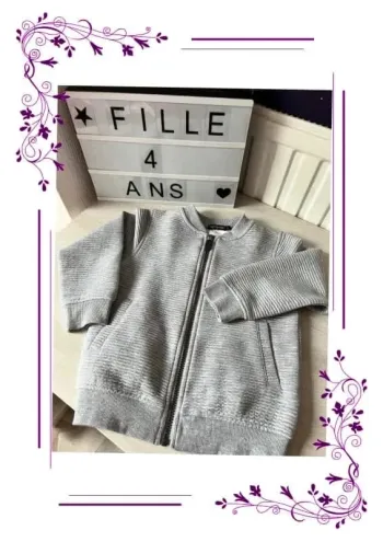 Veste mi saison in extenso 4 ans Gris