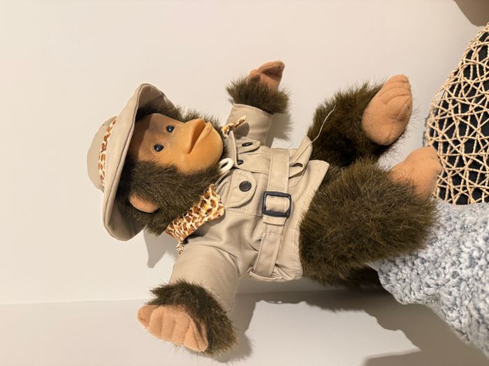 marionnette à main vintage Hosung Safari Chimp de 1992, singe en peluche corps entier - photo numéro 7