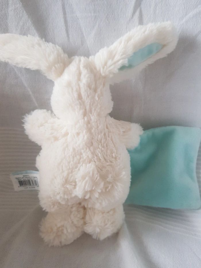 Lapin avec mouchoir bleu Babynat - photo numéro 5