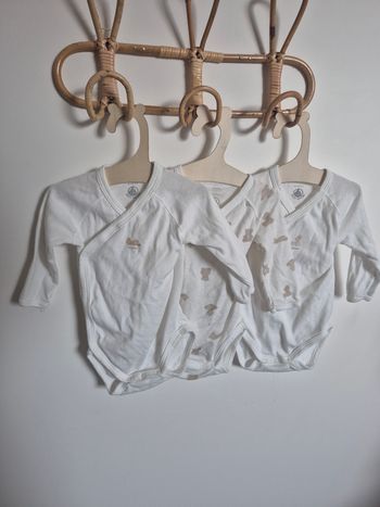 Lot de 3 bodies Petit Bateau