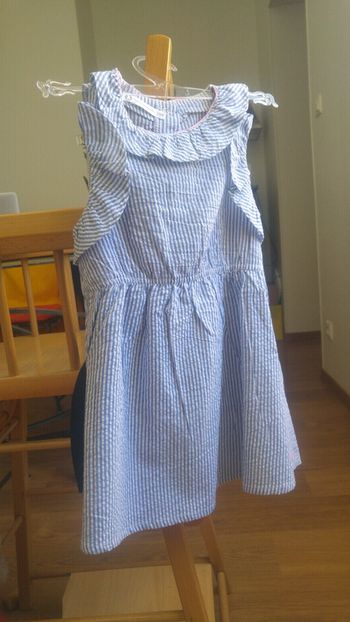 Robe Lulu Castagnette bleue rayée