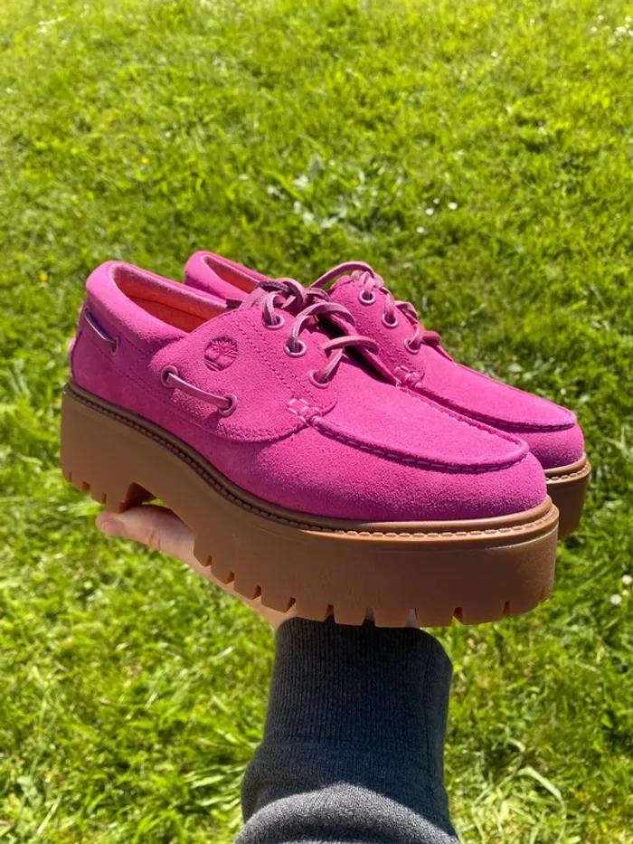 Timberland Plate-forme rose/ street-boat dark pink - photo numéro 6