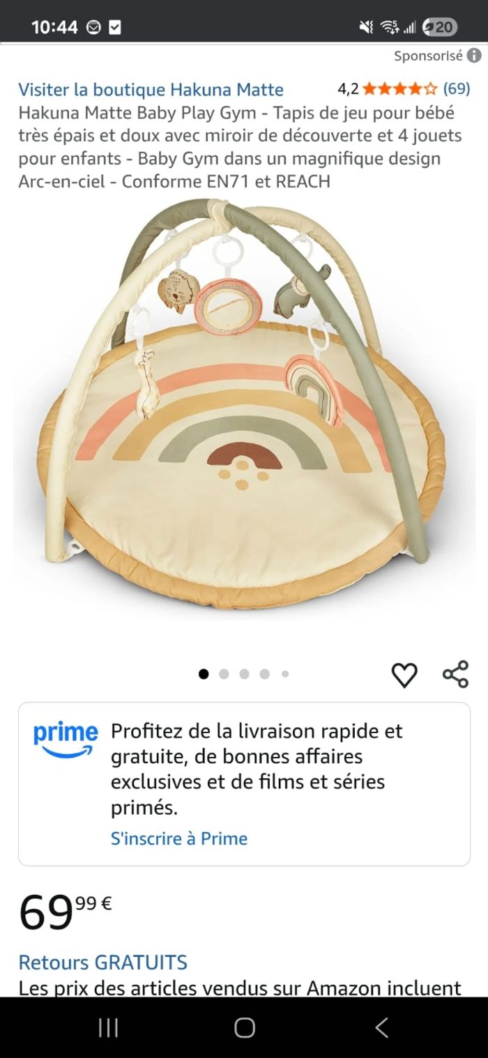 Tapis d'éveil / Tapis de jeu bébé Hakuna Matte - photo numéro 4