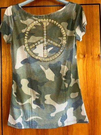 T-shirt camouflage Peace skull M/L Panacher