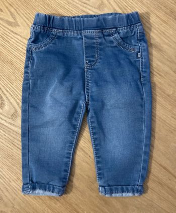 Pantalon jean avec revers fille 6 mois