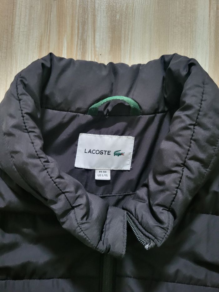 Doudoune Lacoste Homme XL Noir Capuche – Très Bon État - photo numéro 4