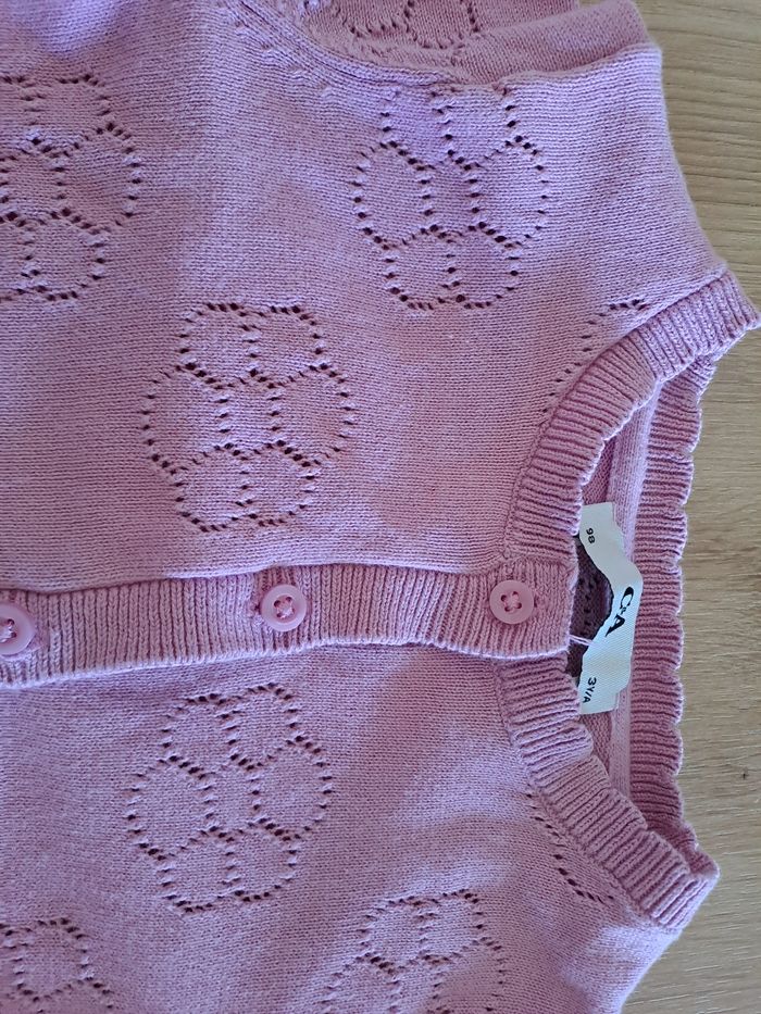 Gilet rose fille 3 ans - photo numéro 3