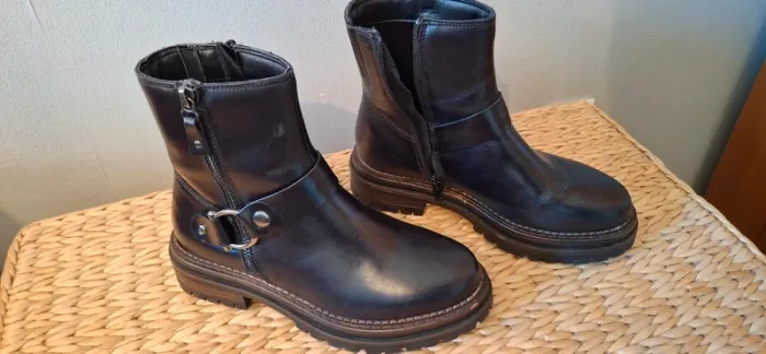 Botines cuir noir neuve free monday t36 - photo numéro 3