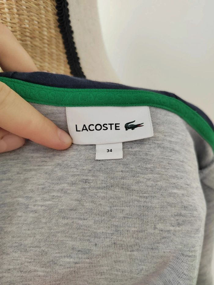 Sweat zippé avec capuche
Lacoste - Rolland Garros
Taille 34
Bleu marine et gris
Excellent état - photo numéro 5