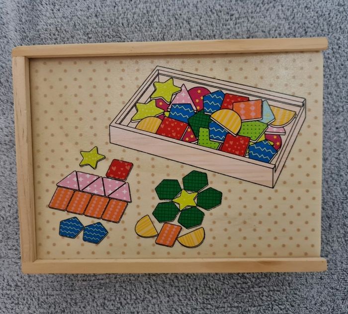 Lot de 3 jeux en bois (puzzle, labyrinthe et formes magnétiques) - photo numéro 7