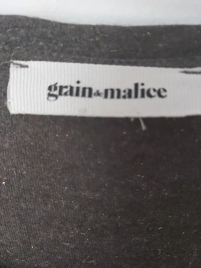 T.shirt Grain de Malice kaki/ Doré et perles - photo numéro 4