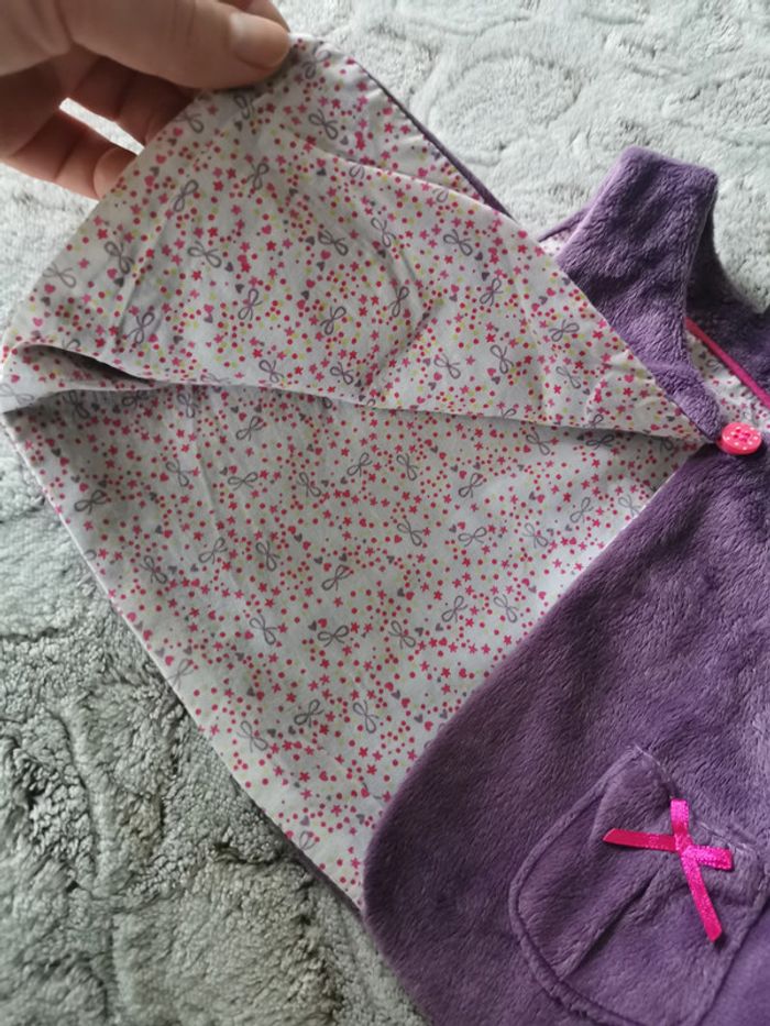 Gilet violet sans manches bébé 3 mois - photo numéro 4