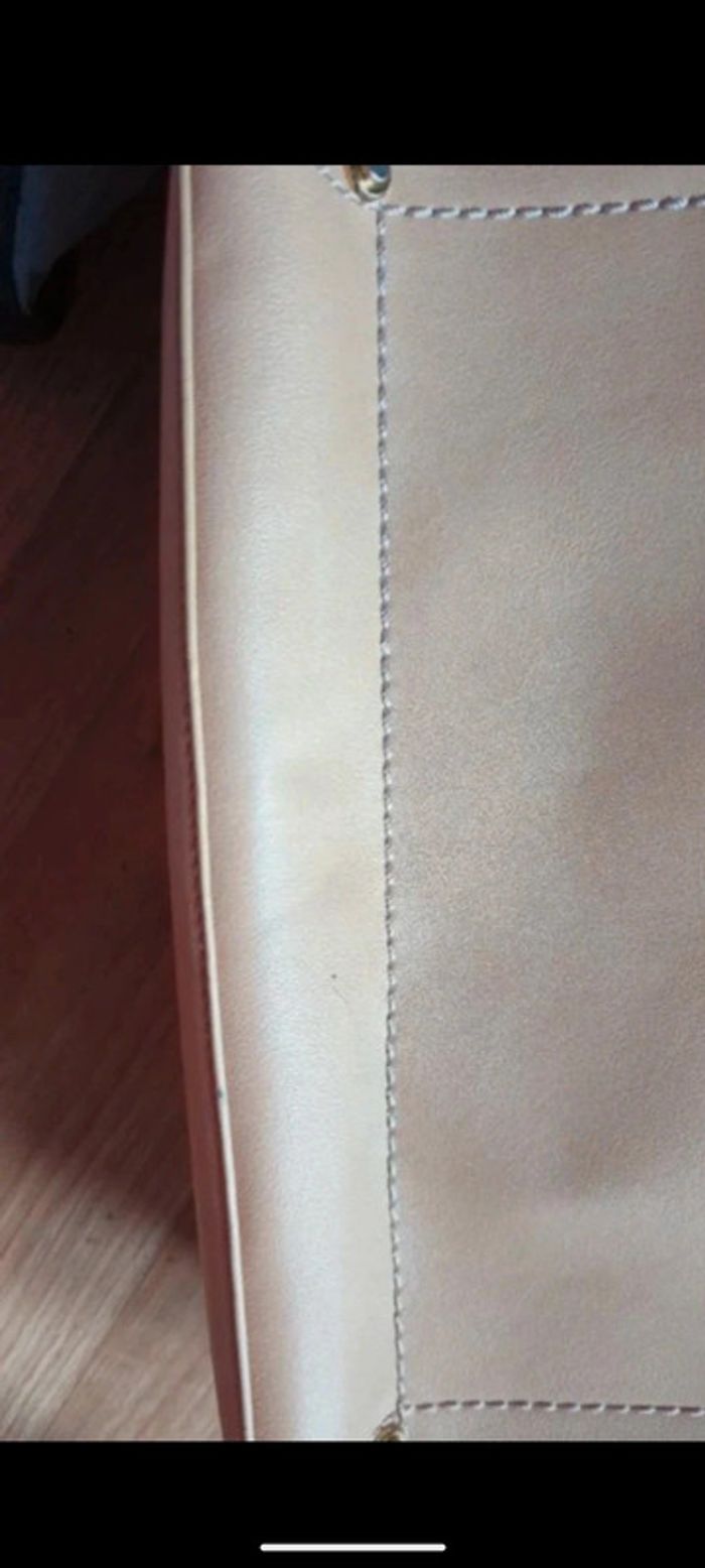 Sac Minelli beige taille moyenne - photo numéro 4