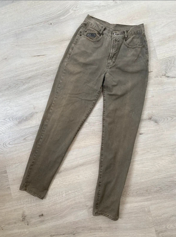 Jean kaki taille haute ZAPA - 100% coton