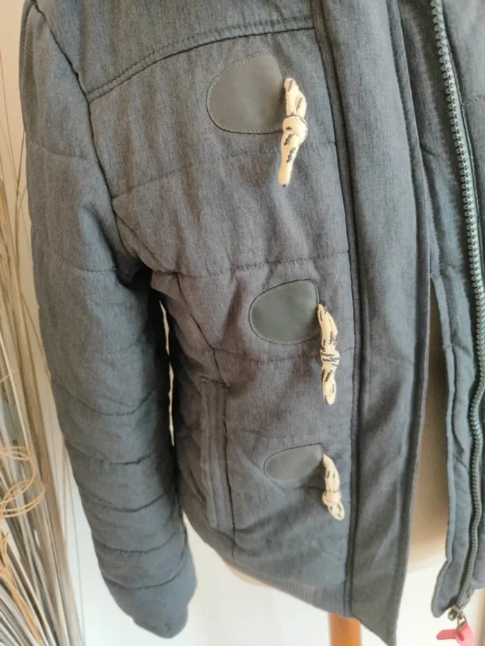 Doudoune Superdry M gris bleuté et rose - photo numéro 6