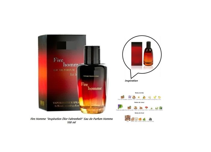 Fire Homme "inspi Dior Fahrenheit" Eau de Parfum Homme 100 ml - photo numéro 2