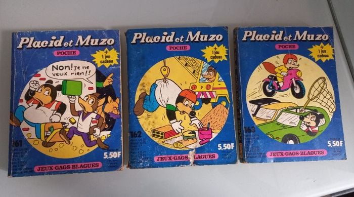 Lot de 3 livres vintage Placid et Muzo n°161,162 et 163