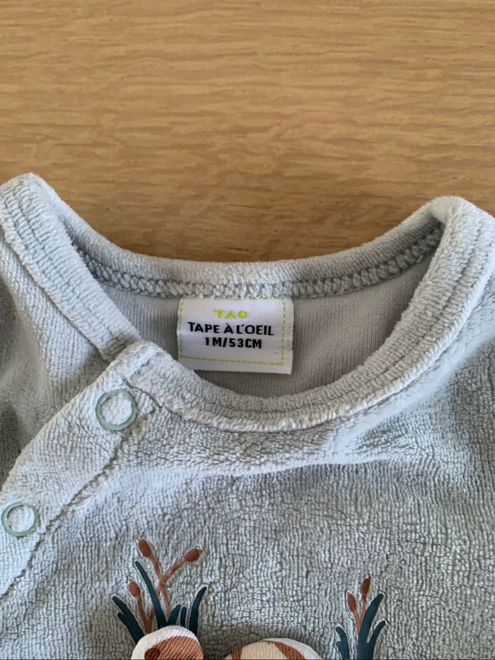 Pyjama velours 1 mois - photo numéro 2