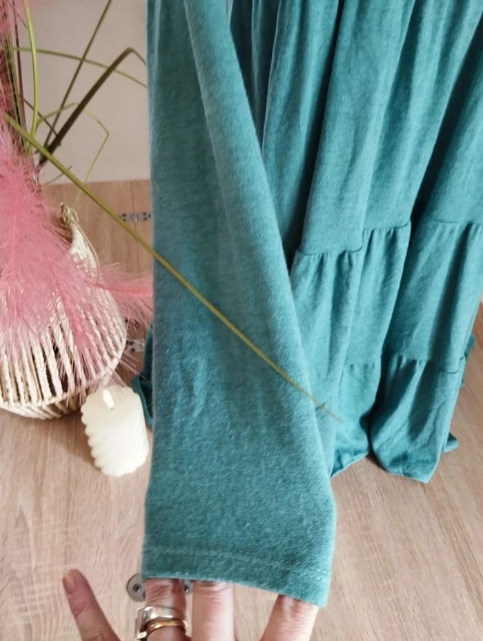 🌿Robe Volantée Vert d'Eau Angora & Laine Made in Italy T36/38🌿 - photo numéro 6