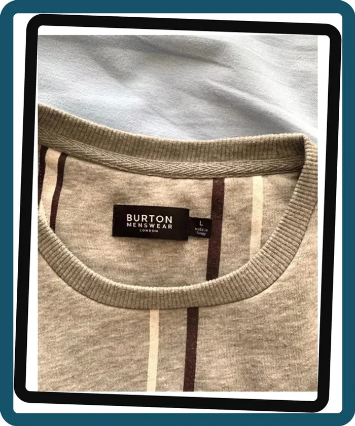 Très beau sweat rayé Burton London T/L - photo numéro 2