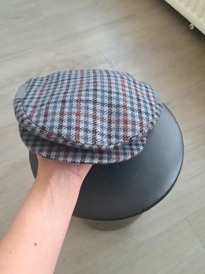 Casquette à carreaux gris - photo numéro 2