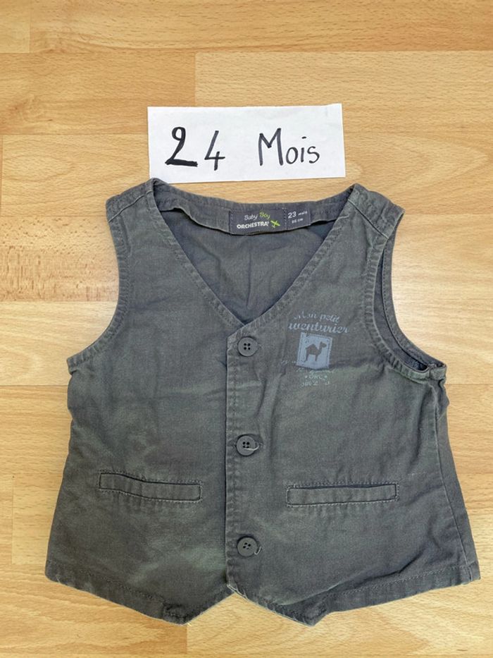 Gilet débardeur gris 24 mois Orchestra
