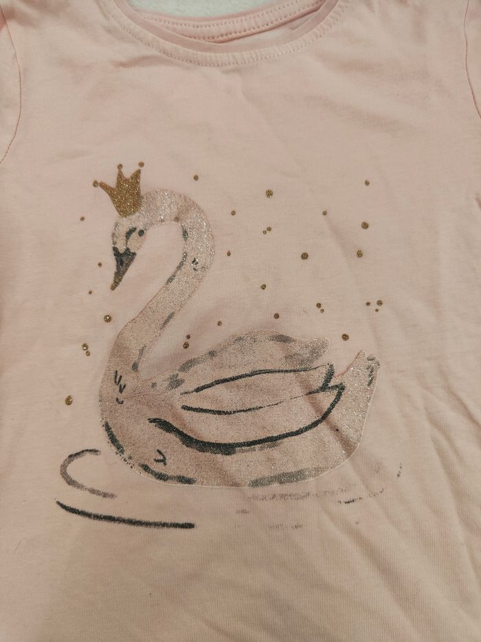 T-shirt manches longues rose cigogne fille - photo numéro 3