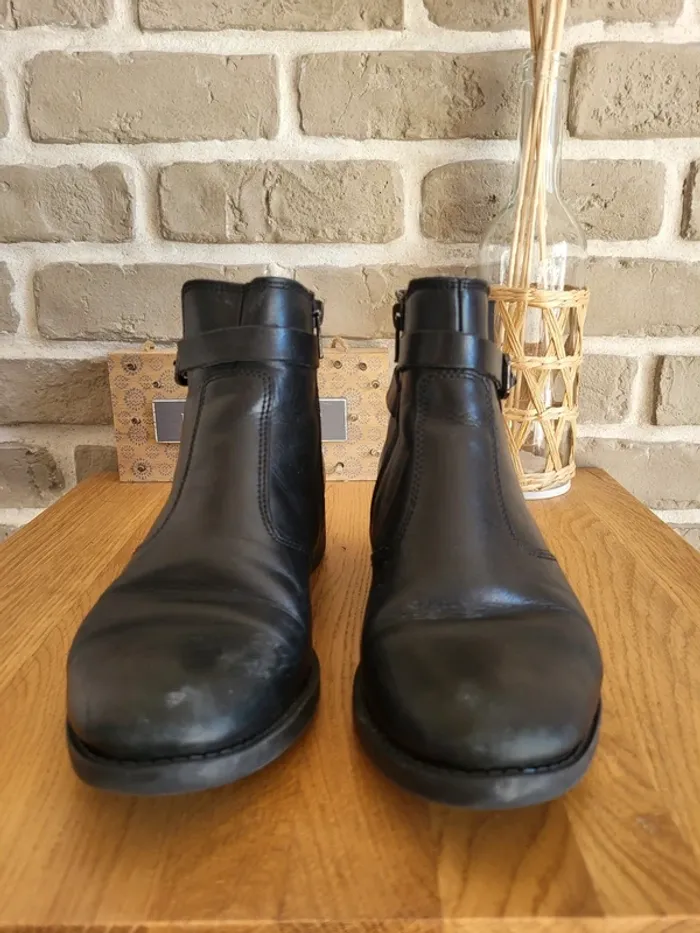 Bottines Chelsea en cuir véritable noires Lavorazione Artigiana - photo numéro 10