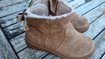 Boots bottes UGG 27.5 beige cuir nubuck sympa original  tb état