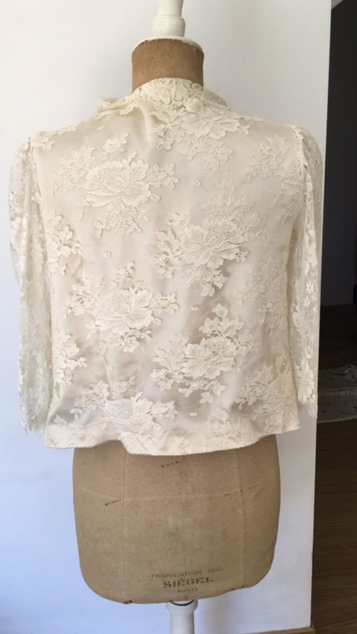Haut blouse dentelle crème - photo numéro 5