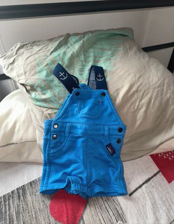 Salopette short bb garçon taille 3 mois🐼