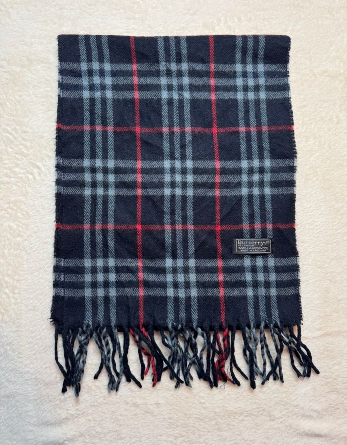 Écharpe Burberrys vintage – 100% Lambswool – Made in England