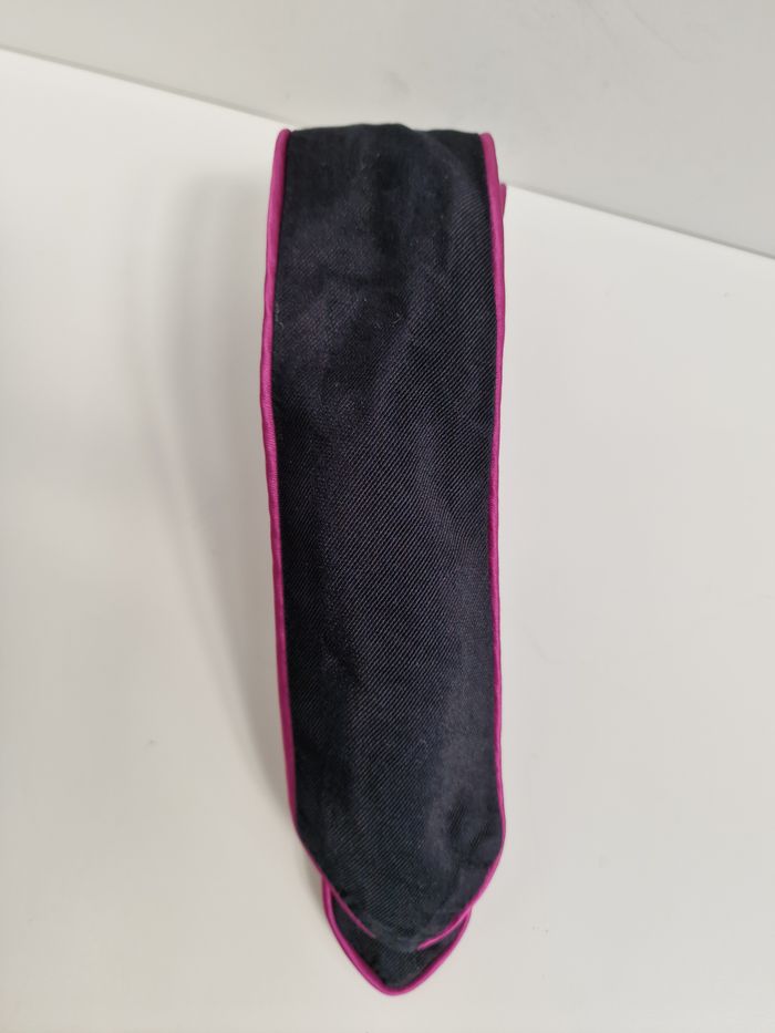 Cravate Noir Contour Rose Fuchsia - photo numéro 10