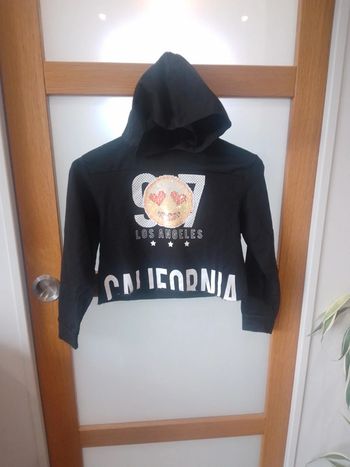 T-shirt manches longues à capuche croc top Fille 10 ans