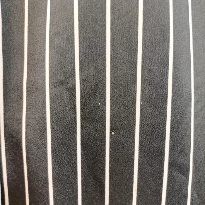 Robe chemise à rayures verticales noires et blanches Cori vintage – fluide et vintage taille 46 A765 - photo numéro 4