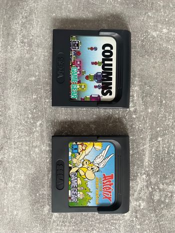 Lot de 2 jeux en loose pour console Sega Game gear, Asterix and the great rescue et columns.
