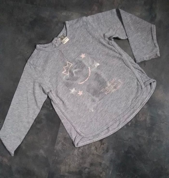 T-shirt paillettes chat 2 ans Tape à l'oeil