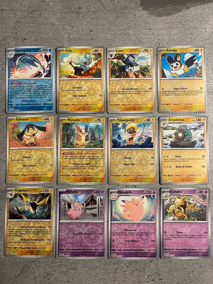 69 cartes Pokémon reverse différentes Mascarade crépusculaire - photo numéro 4