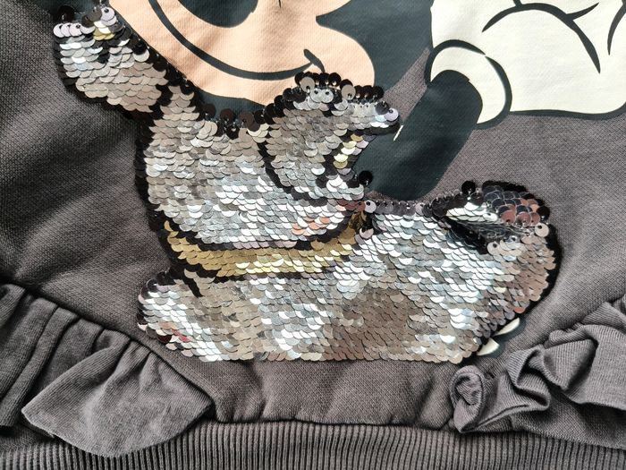 Pull chaud fille C&A noir Minnie sequins 128 cm - photo numéro 3