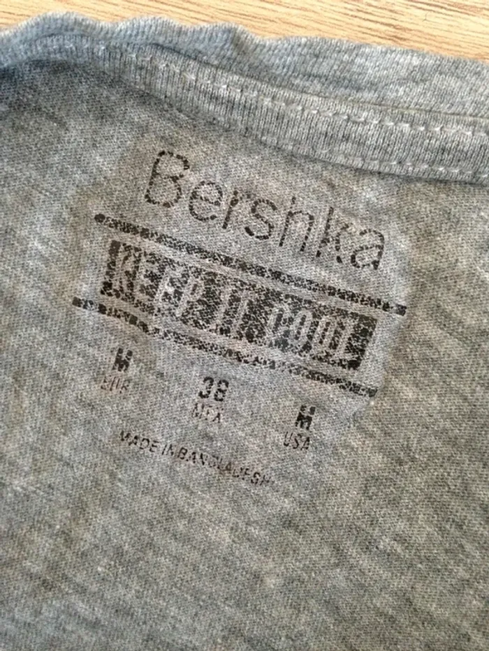 Thsirt long basic col rond manches courtes 38 Bershka - photo numéro 6