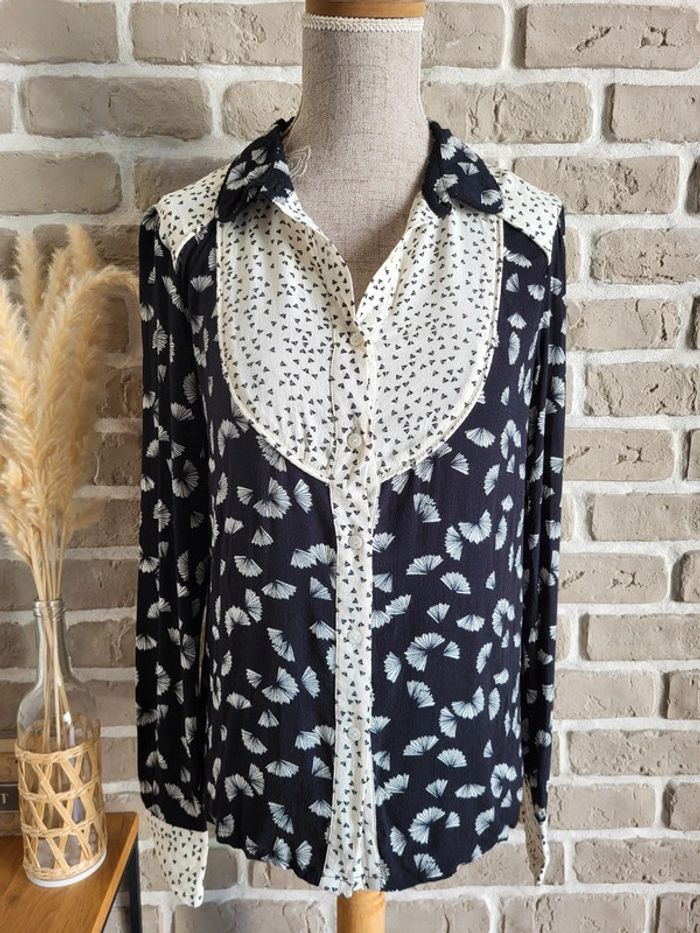 Chemise à motifs éventails noir et blanc - Mademoiselle R de La Redoute - photo numéro 11