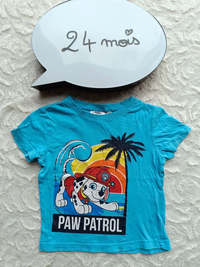 Tee shirt chemise manches courtes Garçon 24 mois Markus Nickelodeon Paw Patrol Pat patrouille