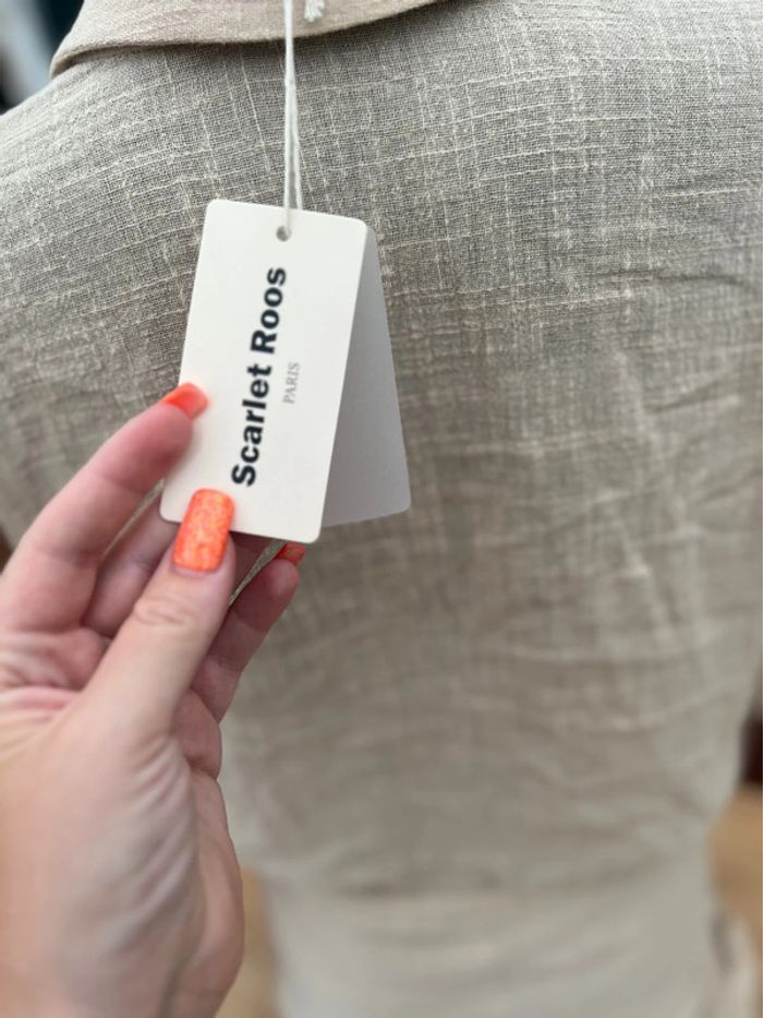 Combinaison short Combishort été lin neuf étiqueté saharienne - photo numéro 6