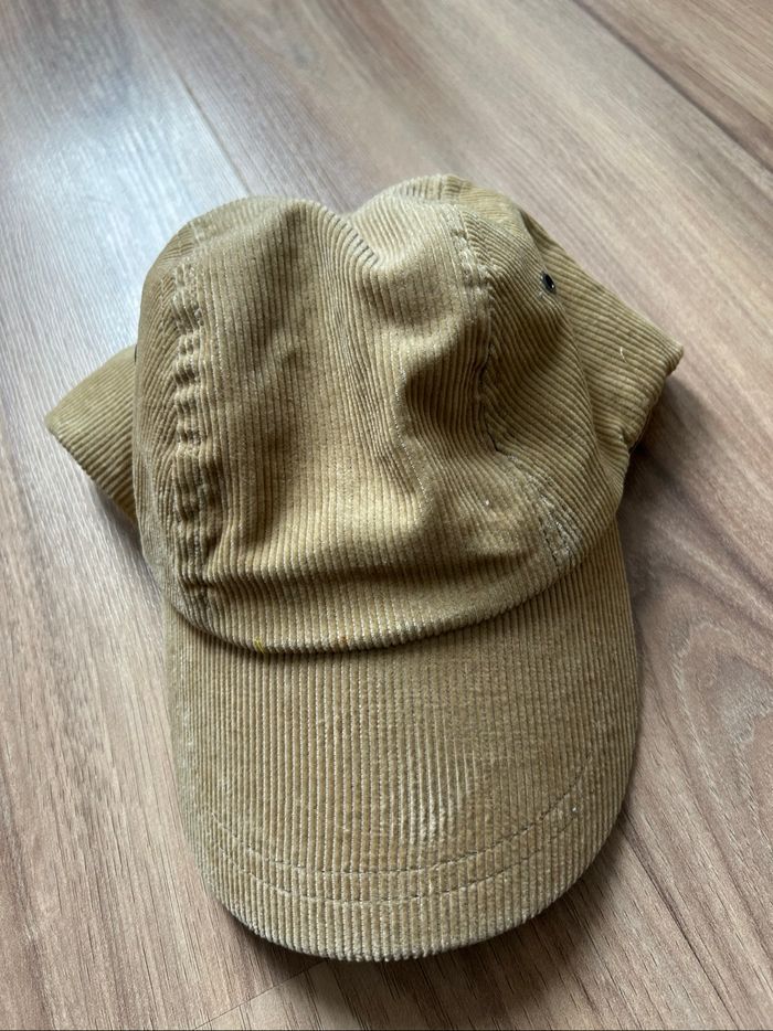 Casquette beige unie côtelée Homme Boutique Indépendante Réglable - photo numéro 2