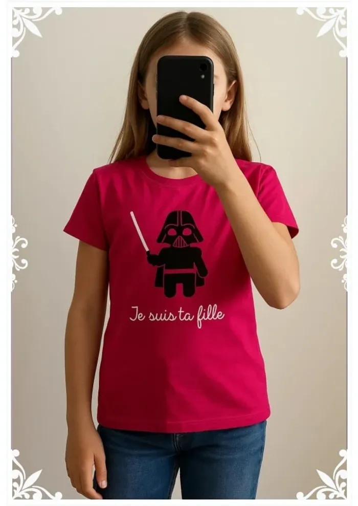 T-shirt fille 10 ans Pickto « Je suis ta fille »