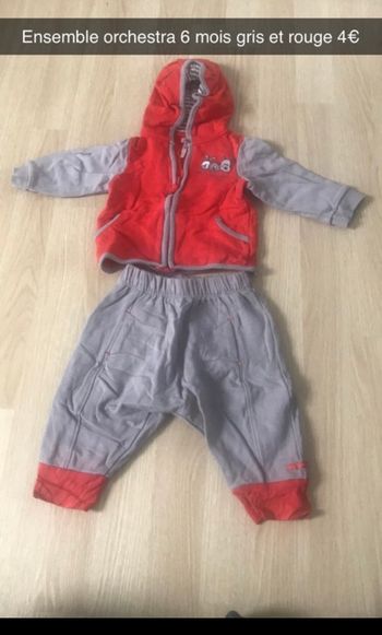 Ensemble gris et rouge