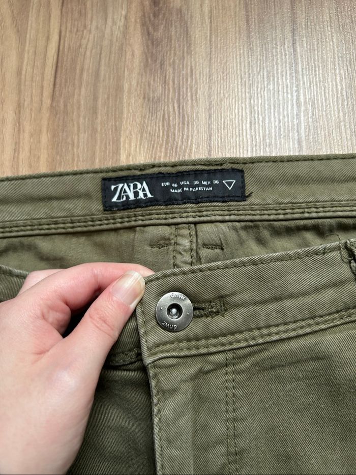 Jean kaki uni Slim Homme Zara Tailles 44-46 - photo numéro 5